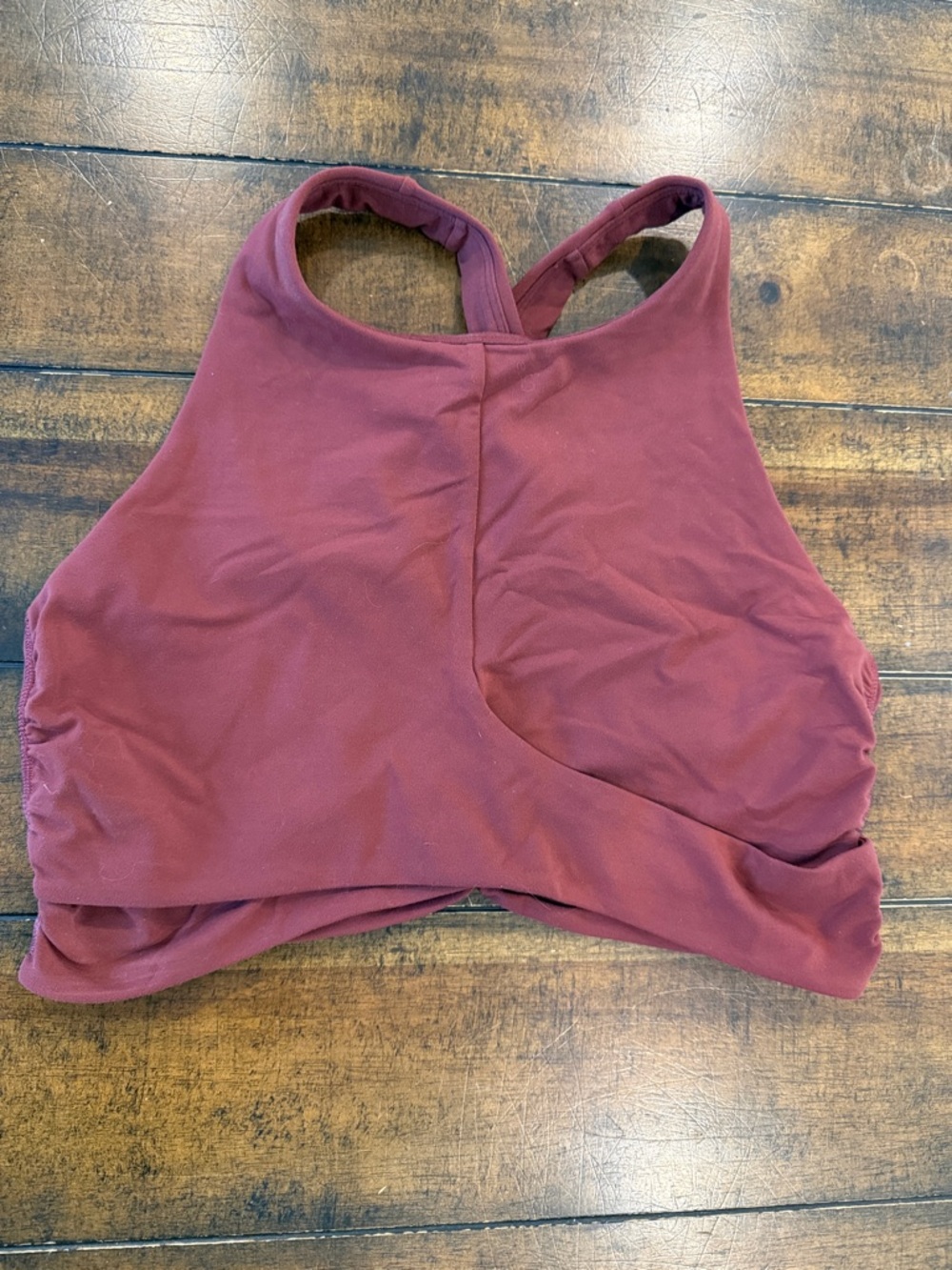 LuluLemon Women's High-Neck Burgundy Sports Bra